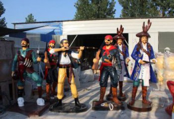 海盜雕塑廠家 仿真景觀動漫雕塑 烤漆卡通雕塑