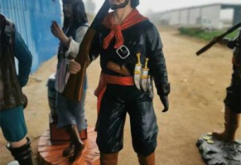 海盜雕塑生產商 景觀美陳卡通雕塑 噴漆動漫雕塑