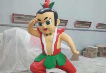 彩繪葫蘆娃雕塑廠 卡通雕塑 步行街?jǐn)[件