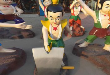 草地葫蘆娃雕塑廠 現(xiàn)代校園卡通雕塑 大型動(dòng)漫雕塑