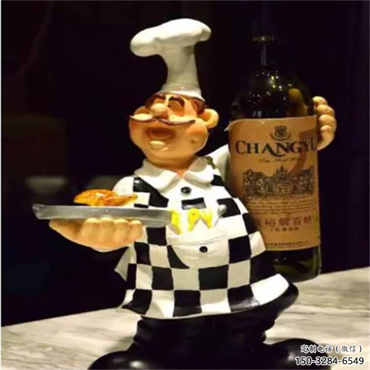 景觀廚師雕塑廠家 剪影卡通雕塑 商業(yè)街動(dòng)漫雕塑