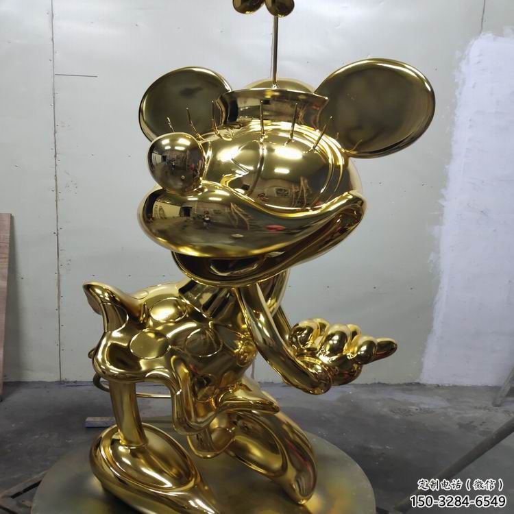 戶外米奇雕塑 噴漆卡通雕塑 燈光動(dòng)漫雕塑