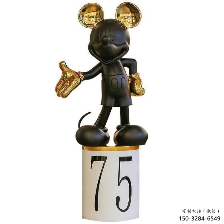 抽象唐老鴨雕塑 啞光卡通雕塑 室內(nèi)動漫雕塑