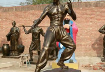 公園李小龍雕塑廠 酒店門(mén)口雕塑 彩繪擺件