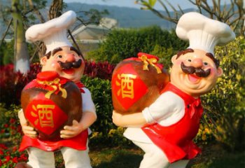 彩繪廚師雕塑 異形卡通雕塑蔬 農村動漫雕塑