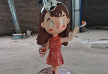 廚師雕塑 景觀校園卡通雕塑 商業街動漫雕塑