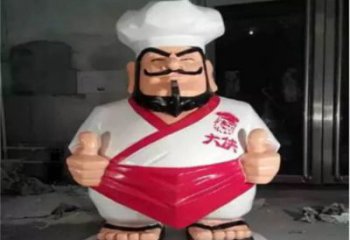 大型廚師雕塑 歐式步行街動漫雕塑 彩繪卡通雕塑