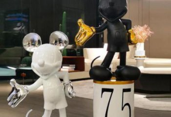 公園米奇雕塑 戶外卡通雕塑 抽象動漫雕塑