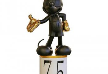 抽象唐老鴨雕塑 啞光卡通雕塑 室內動漫雕塑