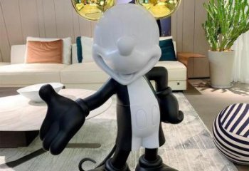 美陳唐老鴨雕塑 異形卡通雕塑 酒店動漫雕塑