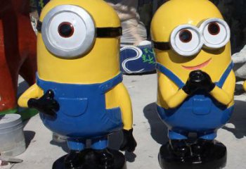 小黃人雕塑 抽象藝術動漫雕塑 烤漆卡通雕塑