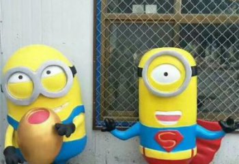 小黃人雕塑 仿真景觀動漫雕塑 烤漆卡通雕塑