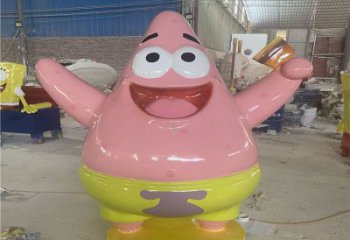 鑄造海綿寶寶雕塑 中式村口卡通雕塑 景觀動漫雕塑