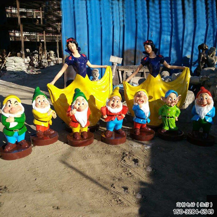 農村白雪公主雕塑 抽象藝術動漫雕塑 烤漆卡通雕塑