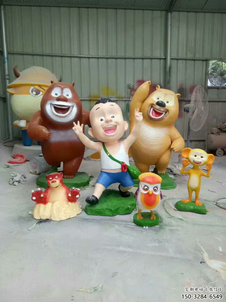 大型大頭兒子雕塑 步行街卡通雕塑 卡通擺件