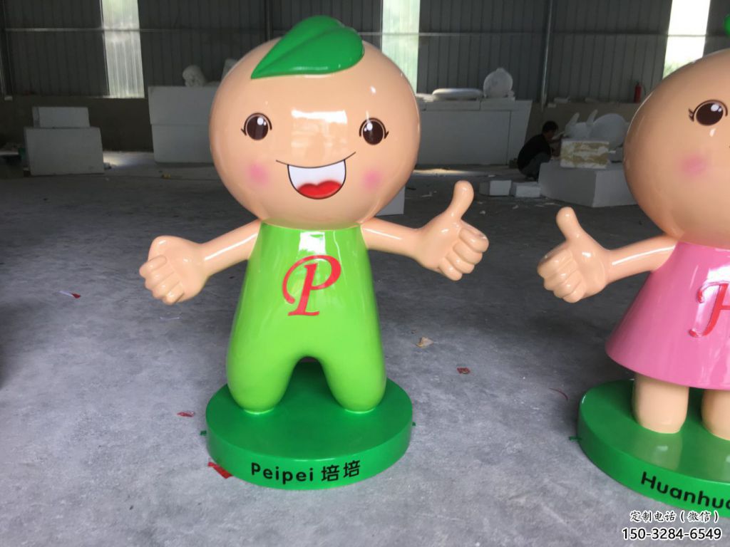 大型娃娃雕塑 商業(yè)街廣場(chǎng)雕塑 彩繪擺件