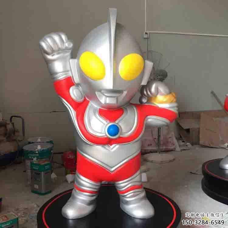 戶外超人雕塑 噴漆卡通雕塑 燈光動漫雕塑