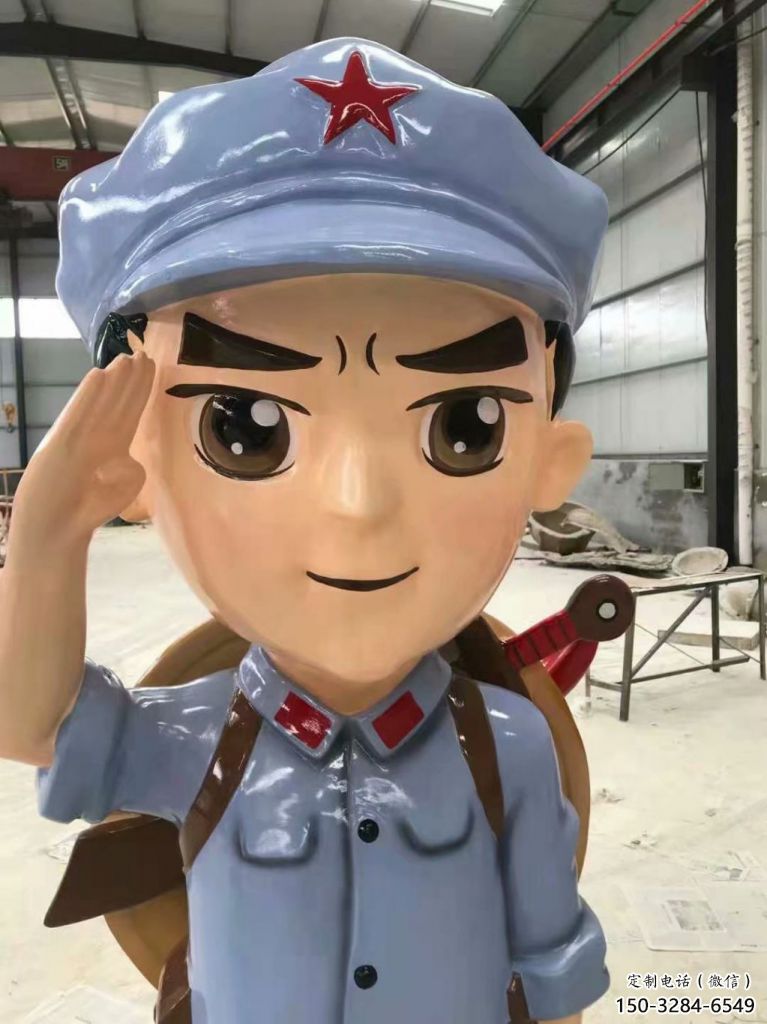 部隊紅軍雕塑 景觀美陳革命雕塑 噴漆抗戰(zhàn)雕塑