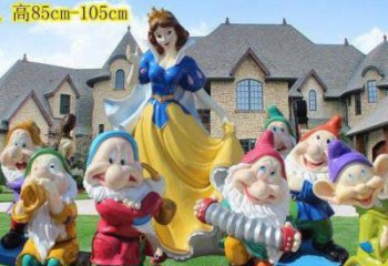 步行街白雪公主雕塑 游樂場卡通雕塑 鑄造動漫雕塑