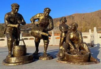 步行街紅軍雕塑 游樂場革命雕塑 鑄造抗戰雕塑