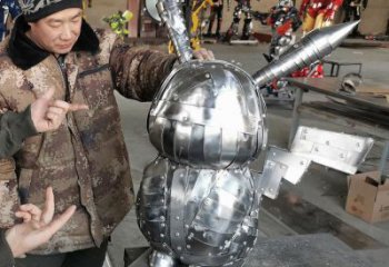 公園機器人雕塑廠家 戶外卡通雕塑 抽象動漫雕塑