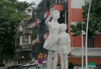 抽象少先隊員雕塑 店門口彩繪雕塑 學校擺件