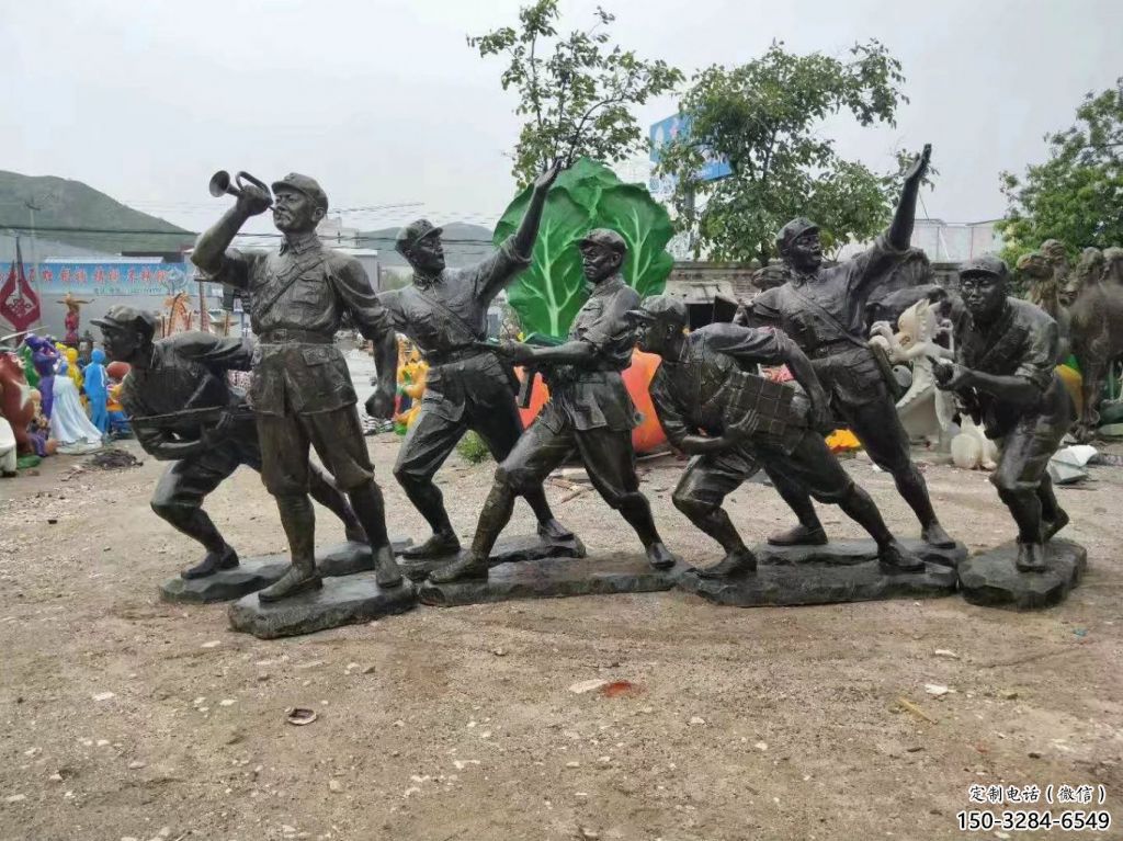 大門口交警雕塑 發光公園軍人雕塑 仿真士兵雕塑