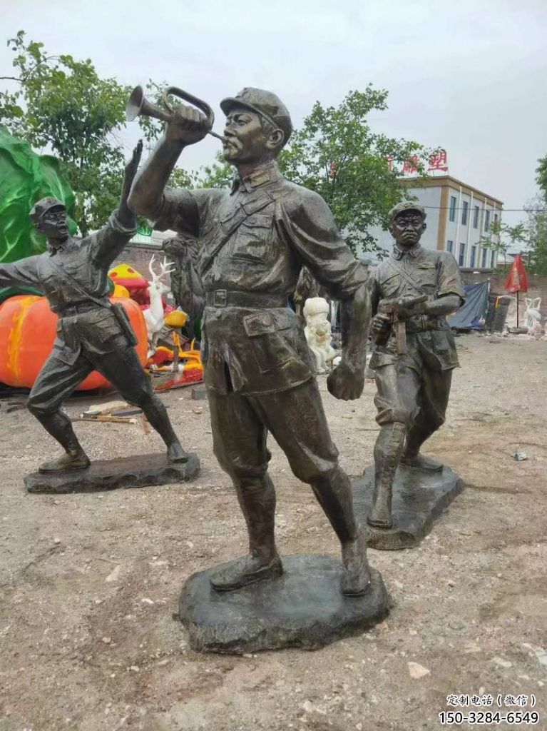 大型交警雕塑 歐式步行街士兵雕塑 彩繪軍人雕塑