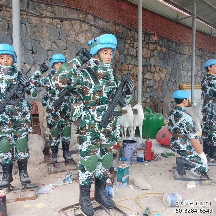 室內交警雕塑 仿真景觀士兵雕塑 大型軍人雕塑