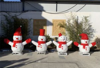 商業(yè)街雪人雕塑 售樓處雕塑 卡通擺件