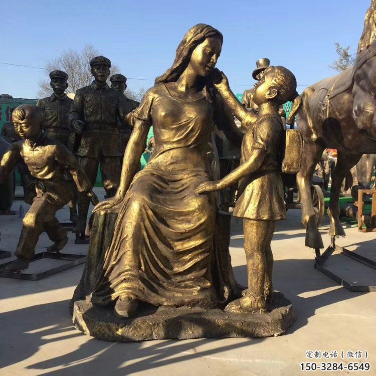 母親雕塑 大型別墅區(qū)女人雕塑 農(nóng)村肖像雕塑