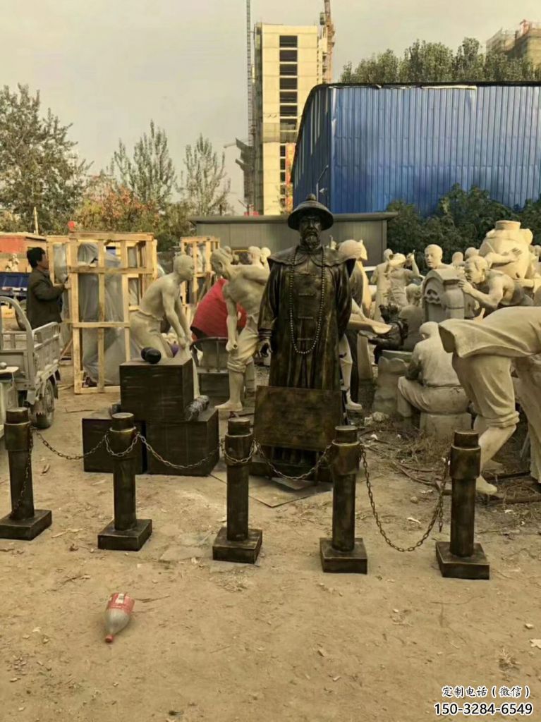 青銅林則徐雕塑 歐式步行街名人雕塑 大型商場(chǎng)肖像雕塑