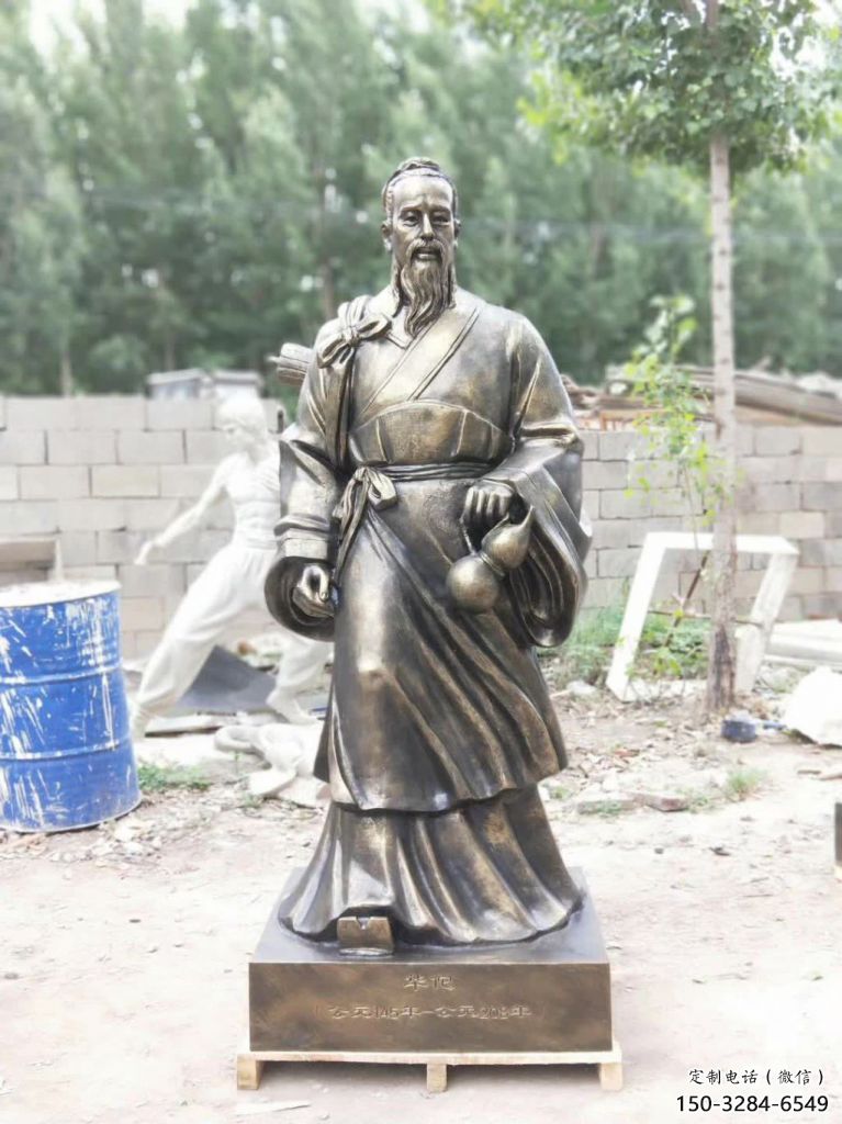 公園華佗雕塑 創(chuàng)意企業(yè)名醫(yī)雕塑 美陳藥王雕塑