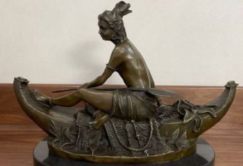 抽象女人雕塑 鑄銅女性雕塑 室內(nèi)歐式雕塑