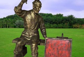 創意魯班雕塑 鑄銅手藝人雕塑 公園木匠雕塑