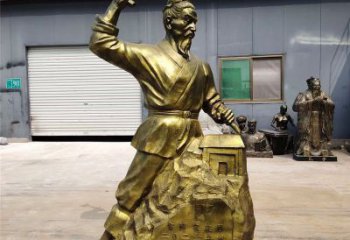 現(xiàn)代魯班雕塑 大型別墅區(qū)手藝人雕塑 鑄銅木匠雕塑