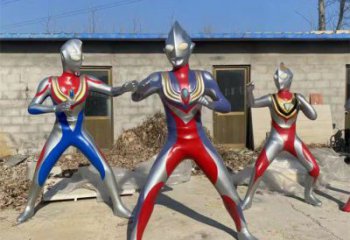 酒店奧特曼雕塑 庭院卡通雕塑 彩繪小品