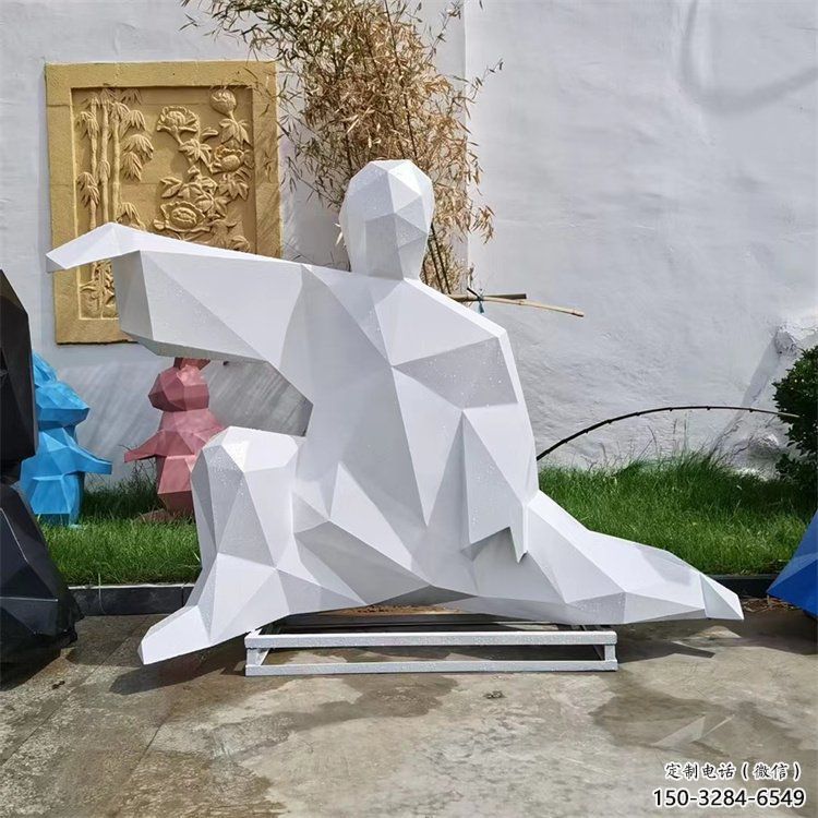 彩繪太極雕塑 大型城市雕塑 商業街擺件