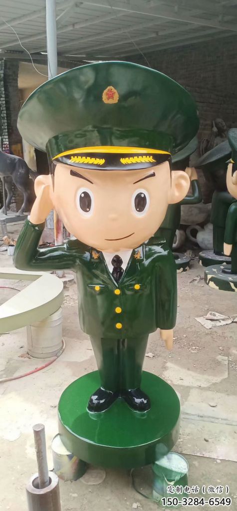 仿古武警雕塑 騰飛草地警察雕塑 房地產戰(zhàn)士雕塑