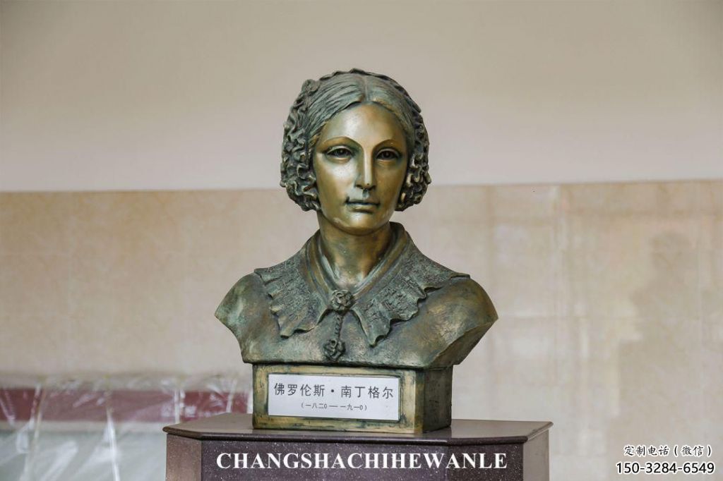創意南丁格爾雕塑 鑄銅名人雕塑 公園頭像雕塑