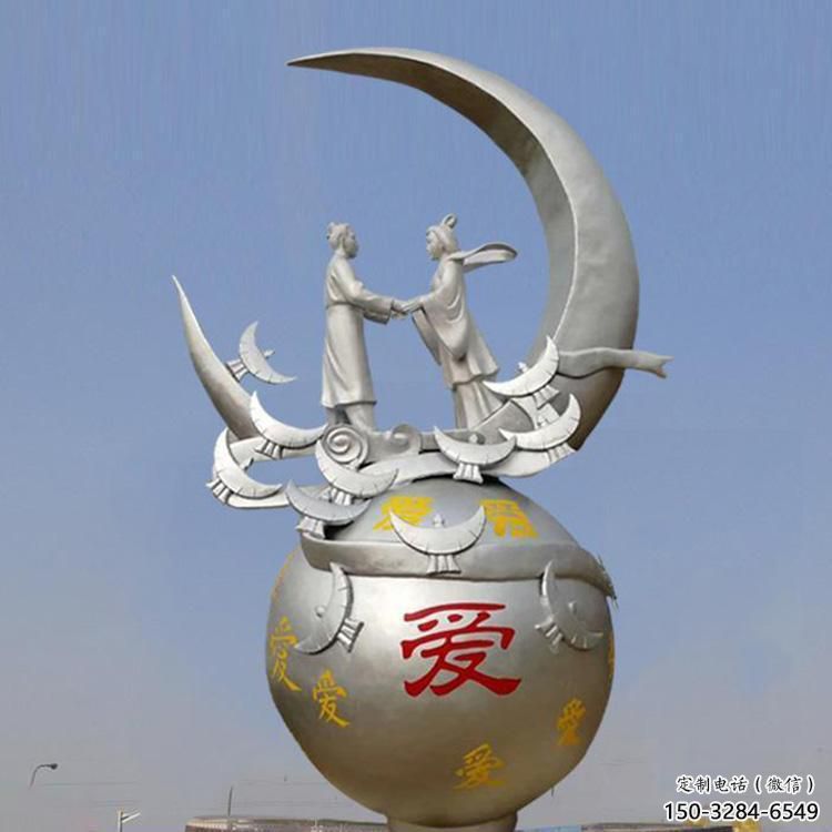 牛郎織女雕塑制作廠家，神話人物，古代人物小品