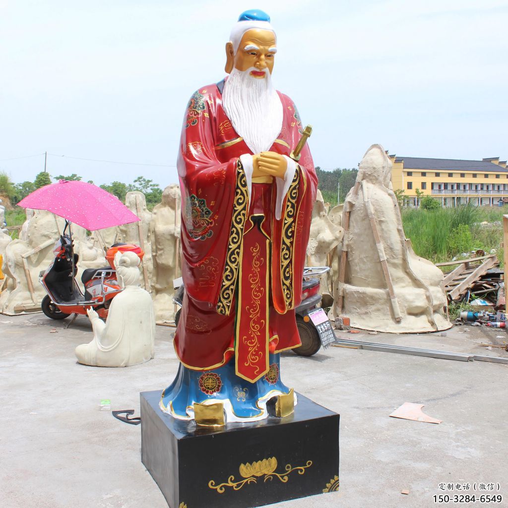 現代月老雕塑 大型別墅區擺件 烤漆神話雕塑