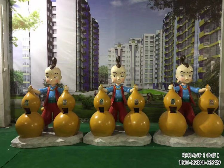 街道濟公雕塑 現代景觀擺件 彩繪工藝雕塑