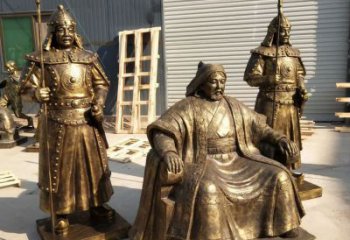 大型皇帝雕塑 仿真古代雕塑 鑄銅雕塑