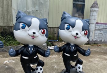 黑貓警長雕塑 烤漆大型卡通雕塑 仿真雕塑