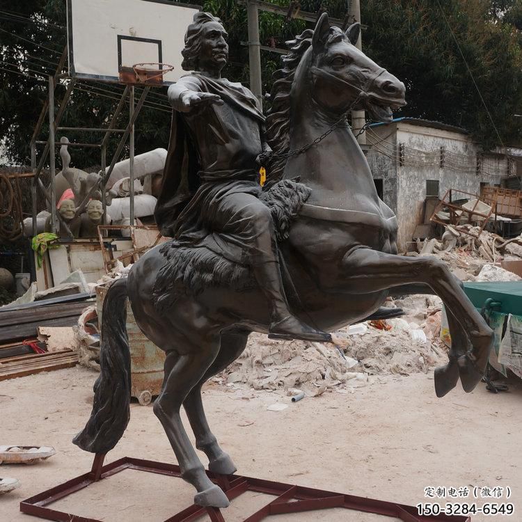 創意騎馬人雕塑 步行街店門口雕塑 民俗小品