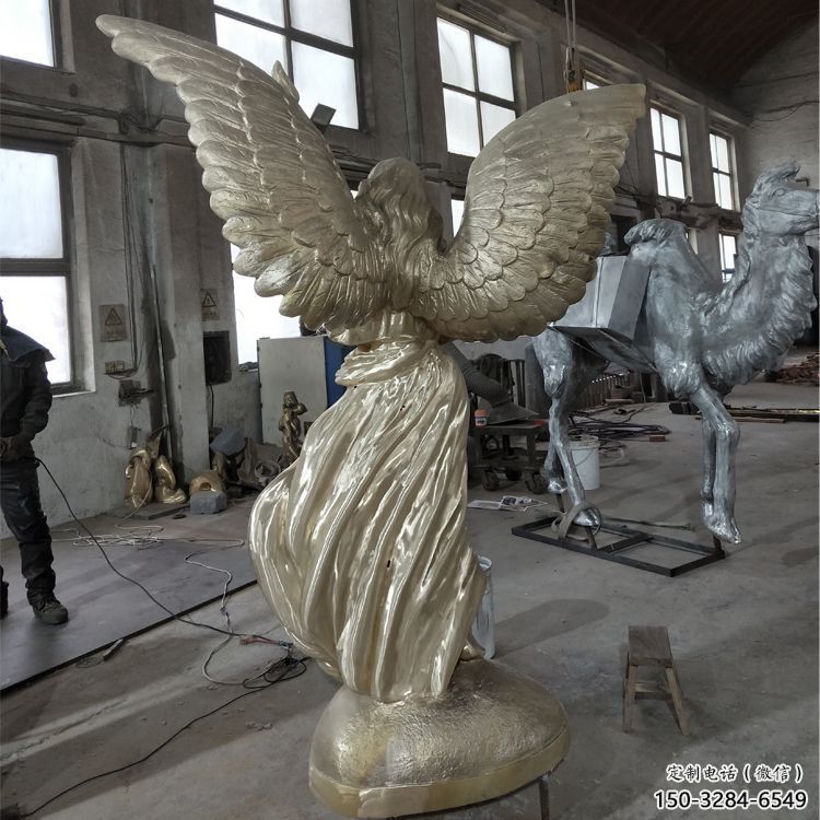 農村天使雕塑 抽象藝術擺件 烤漆卡通雕塑