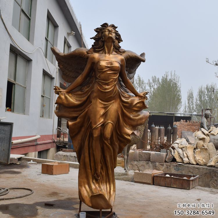 天使雕塑 仿真景觀擺件 烤漆卡通雕塑