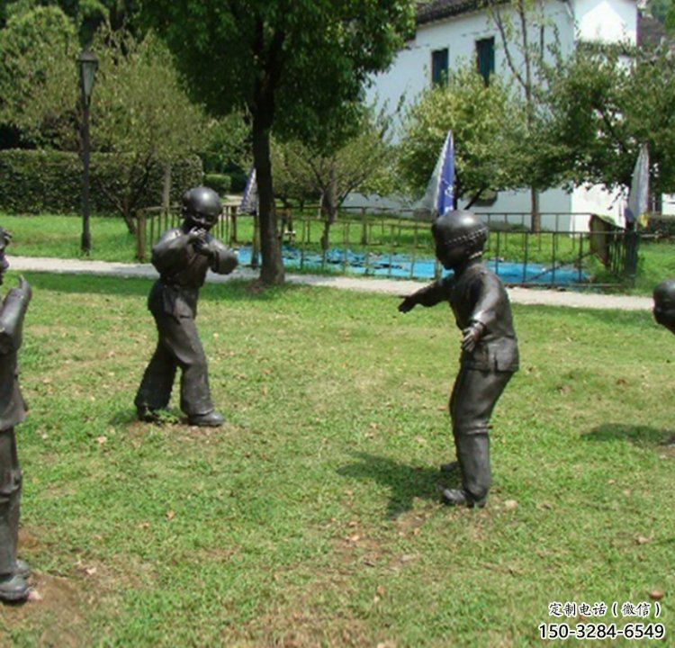 草地小孩子雕塑 現(xiàn)代校園兒童雕塑 大型童趣雕塑