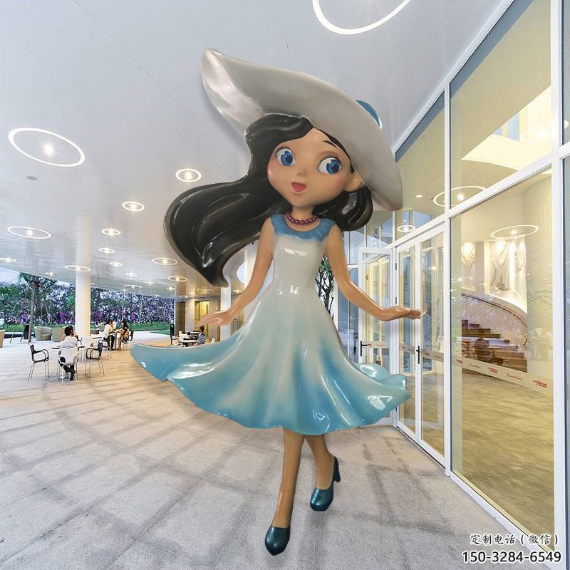商業(yè)街女孩雕塑 售樓處雕塑 童趣擺件